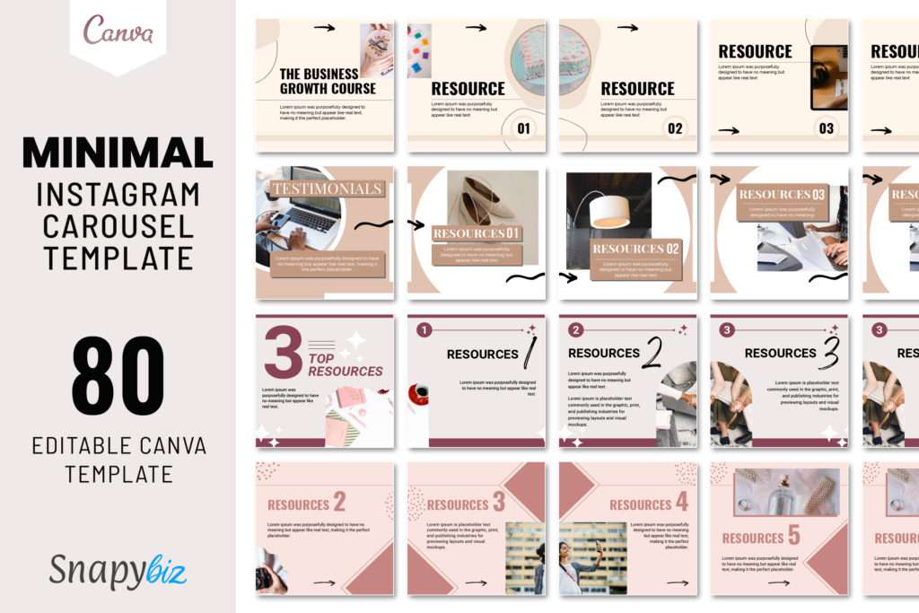 80 minimal instagram carousel template feature image recovered