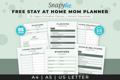 free stay at home mom planner