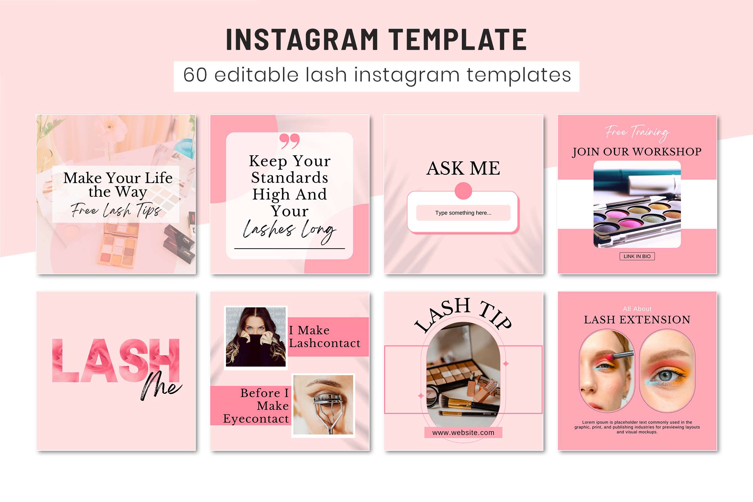 Lash Tech Instagram Canva Post Template