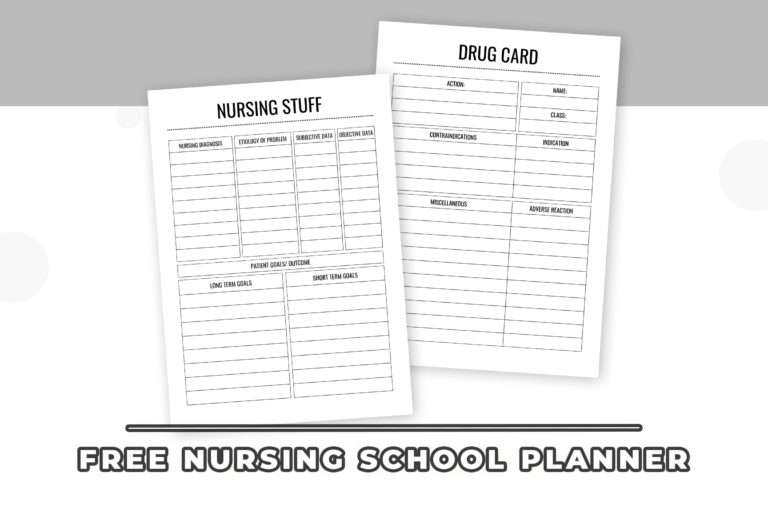 Free Nursing School Planner