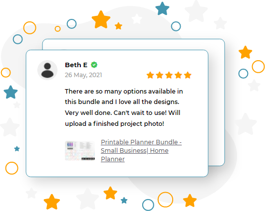 beth review of best printable planner bundle