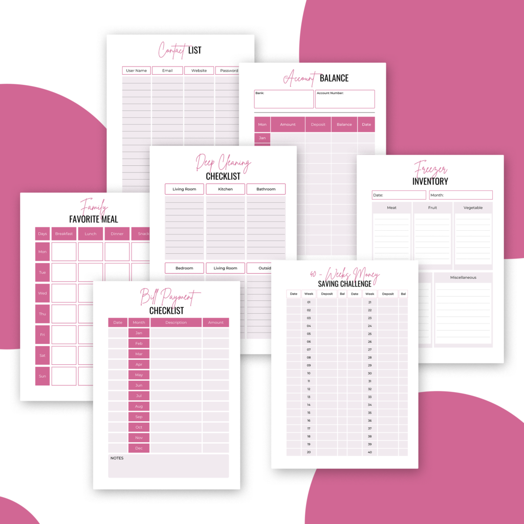 home management planner