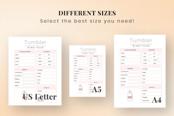Tumbler Order Form Printable Feature Images 3 Tumbler order form printable feature images 3