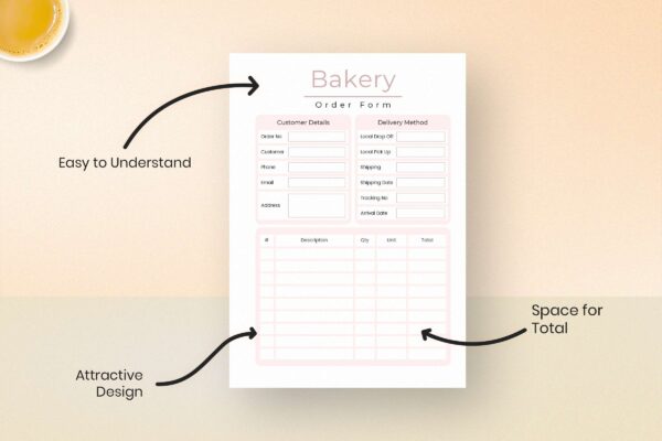 Bakery order forms