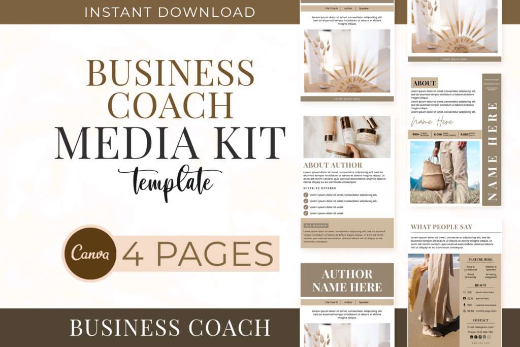 media kit template for a business coach