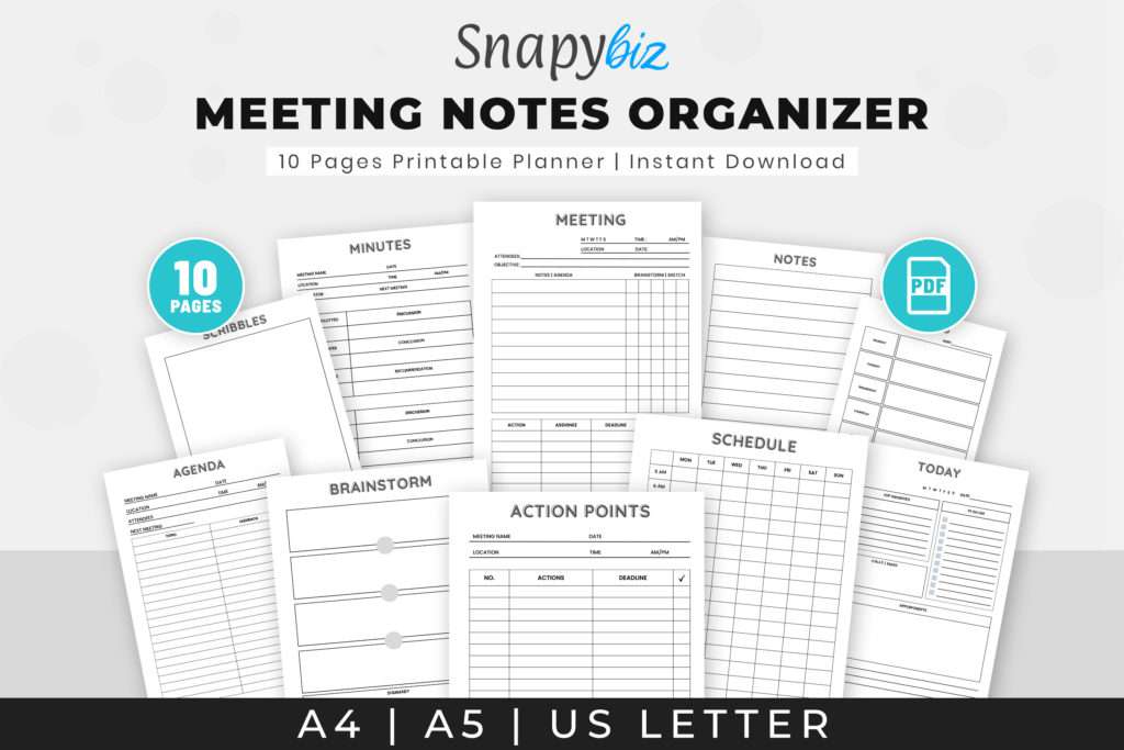 meeting organiser notes planner
