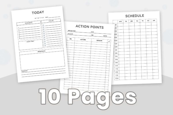 Meeting Organizer Notes Planner Bundle 2 Meeting organiser notes planner