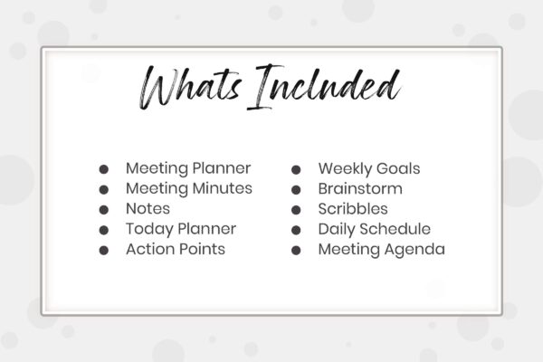 Meeting Organizer Notes Planner Bundle 5 Copy Meeting organiser notes planner