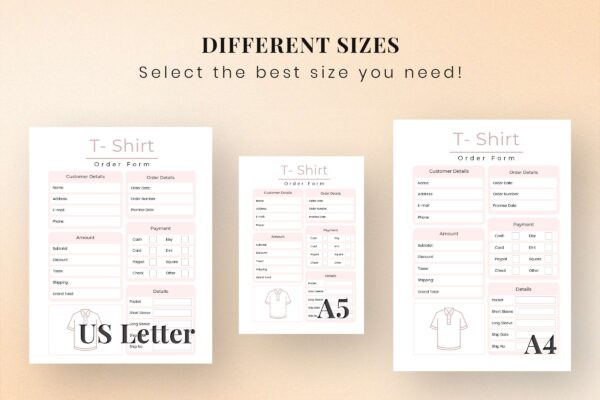 T Shirt Order Form Printable Feature Images 3 Printable t shirt order form