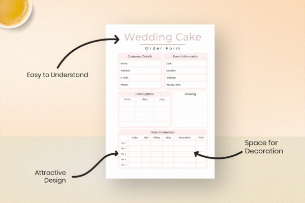 Wedding Cake Order Printable Feature Images 1 Wedding cake order form printable