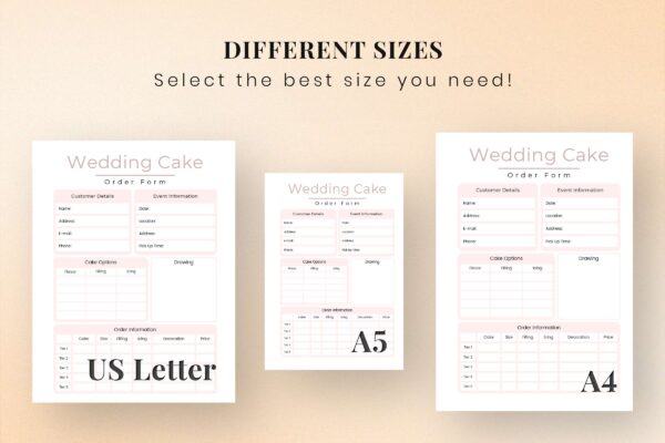 Wedding Cake Order Printable Feature Images 3 Wedding cake order form printable
