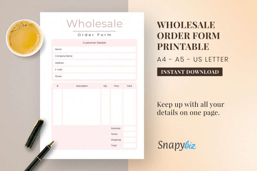 wholesale order form