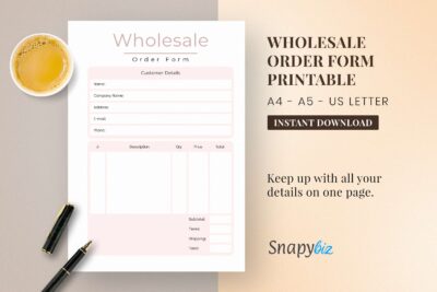 wholesale order form
