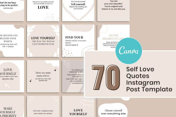 Self love quote templates for instagram