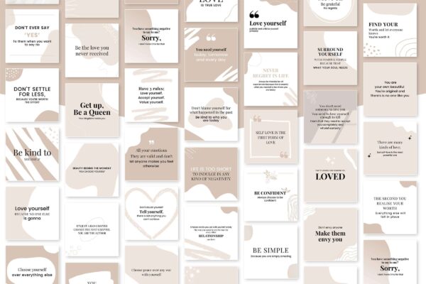 Self love quote templates for instagram