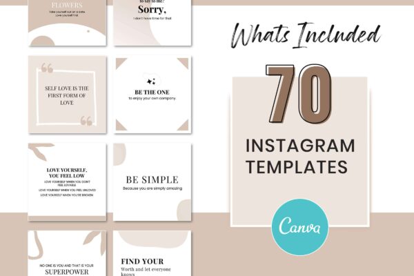 Self love quote templates for instagram