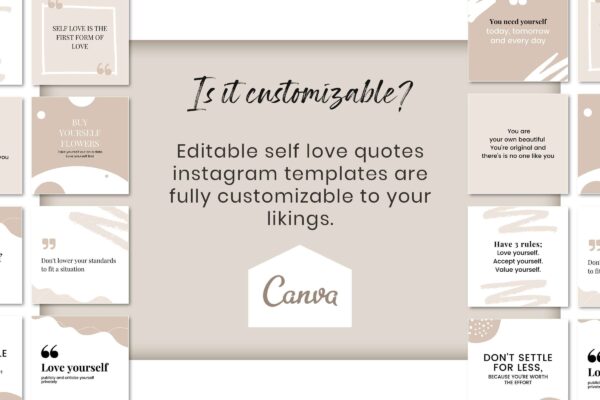 Self love quote templates for instagram