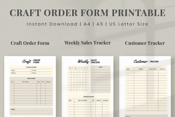 Craft Order Form Printable Feature Images 1 Printable craft order form - image 2