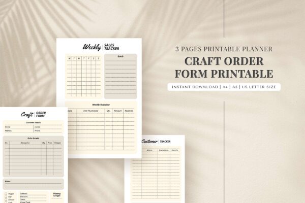 Craft Order Form Printable Feature Images 2 Printable craft order form - image 3