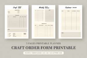 Printable Craft Order Form | SnapyBiz