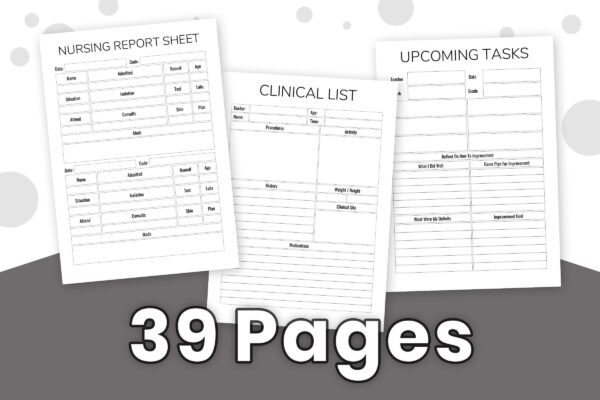 Nursing school printable planner