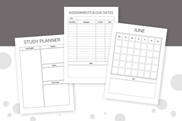 Nursing school printable planner