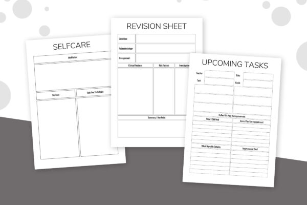 Nursing school printable planner