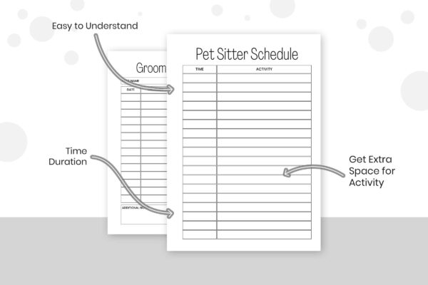 Pet Care Planner Bundle 7 Pet care binder | pet printable planner