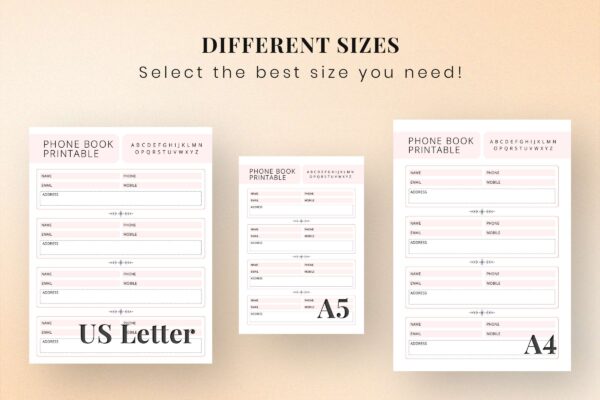 Phone Book Printable Feature Images 3 Phone book printable - image 2