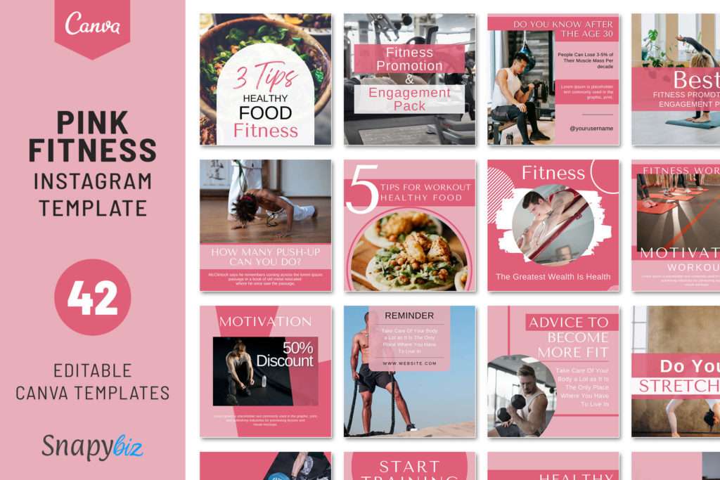 fitness instagram canva post templates (copy)