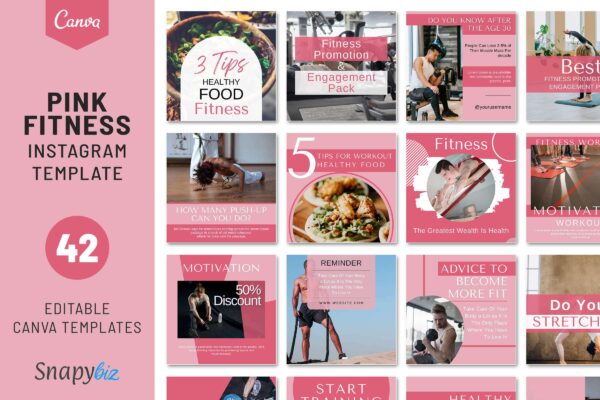 Fitness instagram canva post templates (copy)