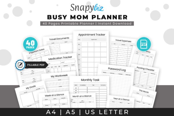 Busy Mom Planner Best mom planner