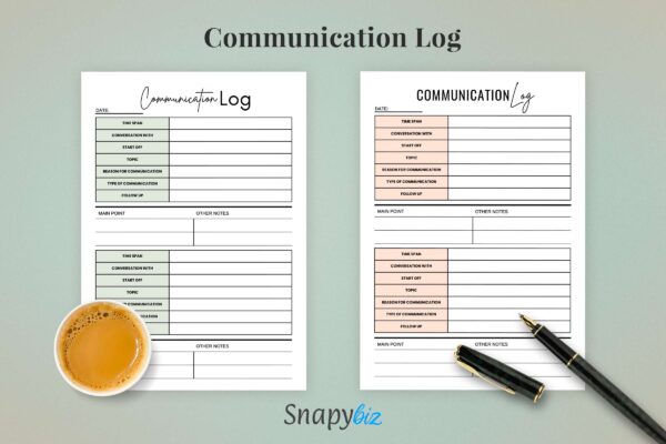 Communication Log Color 3 Communication log | call tracker
