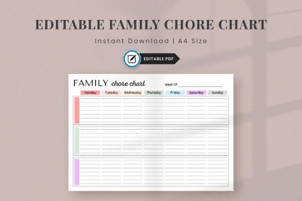 Editable Family Chore Chart Feature Images 1 Editable family chore chart