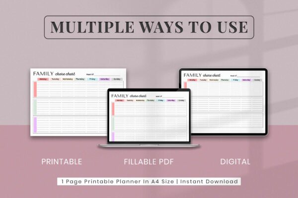 Editable Family Chore Chart Feature Images 4 Editable family chore chart
