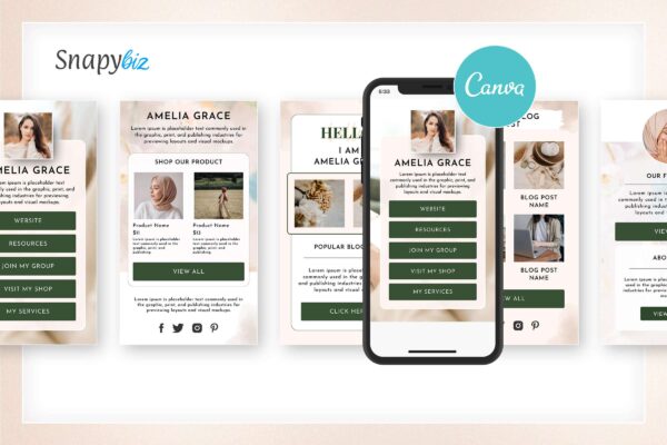 Instagram Link In Bio And Landing Page Template 10 Link in bio template | canva link in bio