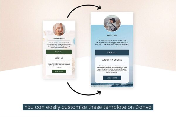 Instagram Link In Bio And Landing Page Template 5 Link in bio template | canva link in bio