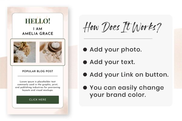 Instagram Link In Bio And Landing Page Template 6 Link in bio template | canva link in bio