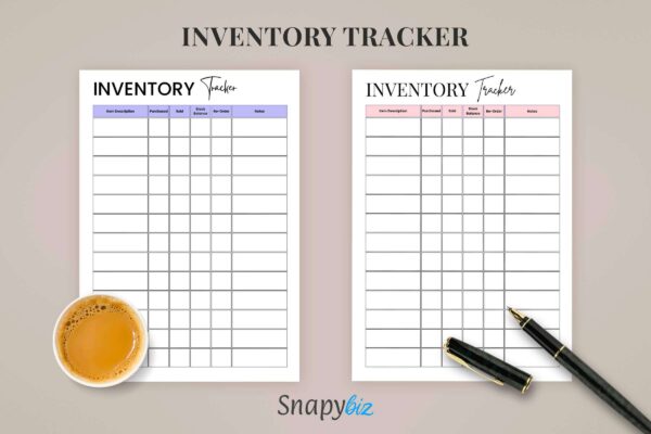 Editable inventory tracker