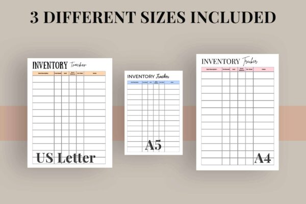 Editable inventory tracker