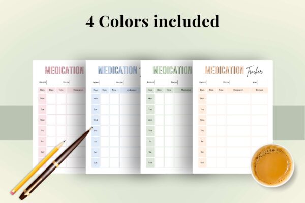 Printable medication tracker