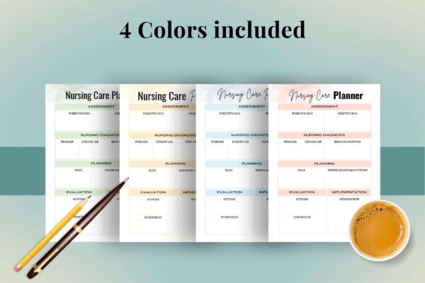 Nursing Care Planner For Editable Printable 3 Nursing care plans printable