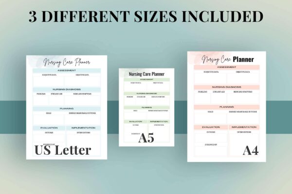Nursing Care Planner For Editable Printable 5 Nursing care plans printable