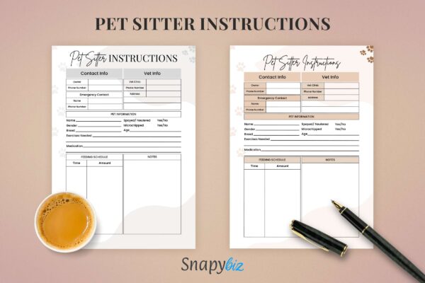 Pet Sitter Instructions 7 Pet sitter instructions | editable pet sitter instructions