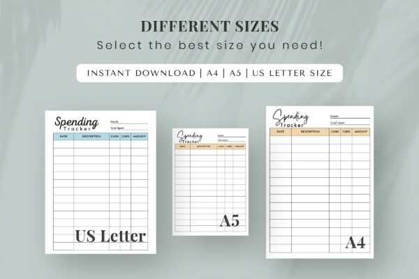 Editable spending tracker