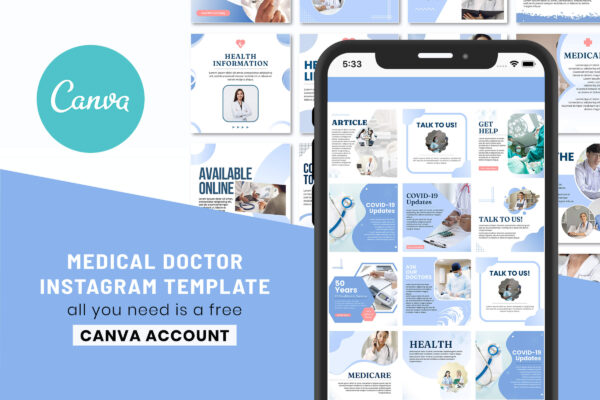 Medical instagram templates