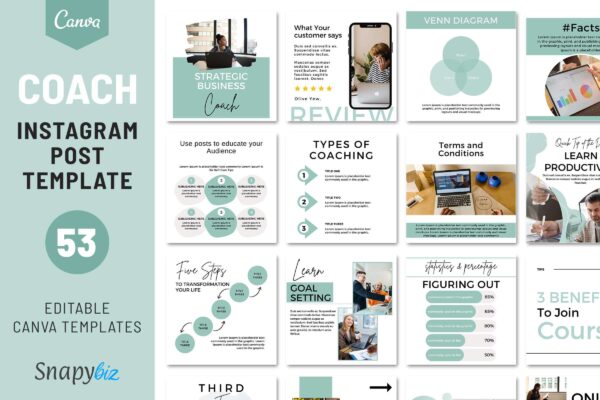 Coach Instagram Post Template Coach instagram post template for business