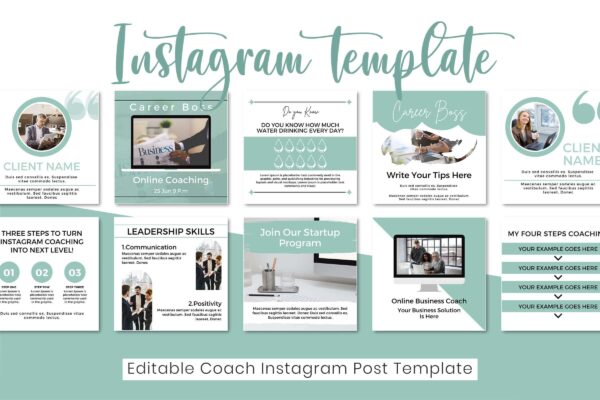 Coach Instagram Post Template 5 Coach instagram post template for business