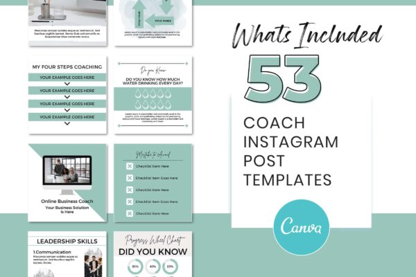 Coach Instagram Post Template 7 Coach instagram post template for business