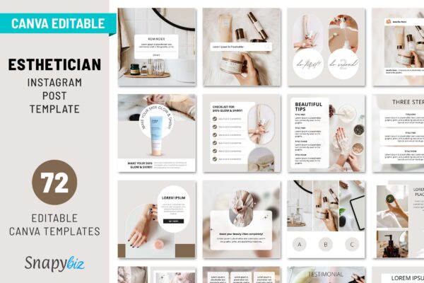 Esthetician instagram post template